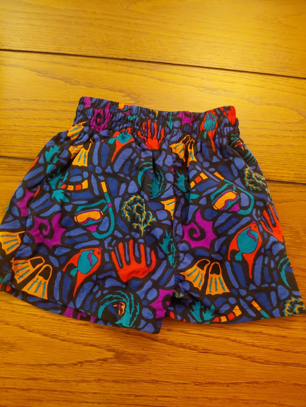 Gymboree Boys Abstract Multicolor Board Shorts Swim Trunks 14-16 Nylon 324
